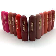 Load image into Gallery viewer, Miss Rose Long-lasting Matte Lipstick Set, 12 PCS Multi Colored featuring full-pigment lip color with a smooth, ultra-matte finish in 12 shades