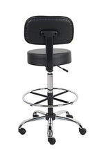Load image into Gallery viewer, Boss Office Products B16245-BK Be Well Medical Spa Drafting Stool with Back, Black