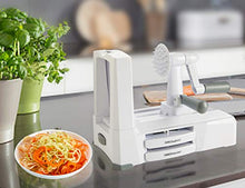 Load image into Gallery viewer, Vegetable Spiralizer Vegetable Slicer with 5 Blades, Zucchini Spaghetti Maker Zoodle Maker Veggie Pasta Maker, Strongest and Heaviest Duty Mandoline Slicer with Container, Lid, Brush
