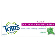 Load image into Gallery viewer, Tom's of Maine Fluoride-Free Antiplaque & Whitening Natural Toothpaste, Spearmint, 5.5 oz.