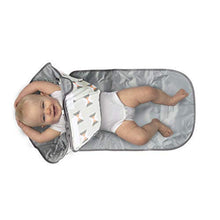 Load image into Gallery viewer, SnoofyBee Portable Clean Hands Changing Pad. 3-in-1 Diaper Clutch, Changing Station, and Diaper-Time Playmat with Redirection Barrier for Use with Infants, Babies and Toddlers. (Tribal)