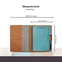 Load image into Gallery viewer, Moonsafari A4 Reusable Notebook Cover & Rocketbook Cover Smart Business Notebook Cover for Everlast, Fusion, Wave, Moleskin and More with Pen Loop & Business Card Holder - Brown,A4/Letter 11" x 8