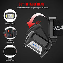 Load image into Gallery viewer, Headlamp Rechargeable, JNDFOFC 1200 Lumen Super Bright Motion Sensor LED Head Lamp flashlight, 2 PACK Waterproof Headlight with White Red Light,14 Modes Head Lights for Outdoor Camping Fishing Running