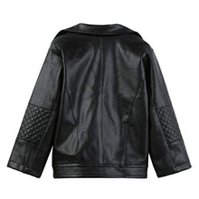 Load image into Gallery viewer, CM C&M WODRO Toddler Boys Girls Motorcycle Faux Leather Jackets Coat Winter Outwear for 1-6Y (Black, 12-18M)