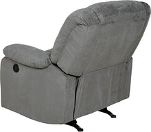 Load image into Gallery viewer, RelaxZen Longstreet Rocker Recliner with Massage, Heat and Dual USB ports, Gray