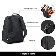 Load image into Gallery viewer, solo Everyday Laptop Backpack, Black, 17.5 x 11.75 x 8