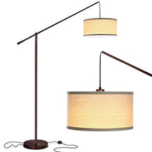 Load image into Gallery viewer, Brightech Hudson 2 - Contemporary Arc Floor Lamp Hangs Over The Couch from Behind - Large, Standing Pendant Light - Mid Century Modern Living Room Lamp - W. LED Bulb - Oil Rubbed Bronze