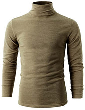 Load image into Gallery viewer, H2H Mens Casual Slim Fit Half-Neck Lightweight Sweater Mustard US XS/Asia M (KMTTL0412)