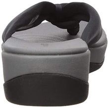 Load image into Gallery viewer, Clarks Women's Arla Glison Flip-Flop, black fabric, 8 Medium US
