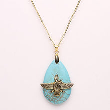 Load image into Gallery viewer, Asoodehdelan 18k Gold Pt Turquoise Farvahar Faravahar Necklace Iranian Persian Art Iran Gift (24" Chain)