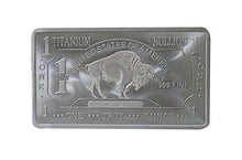 Load image into Gallery viewer, 1 oz One Troy Ounce USA American Buffalo .999 Fine Titanium Bullion Bar Ti Element