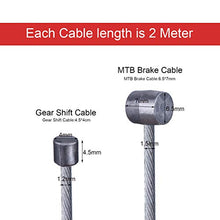 Load image into Gallery viewer, Hotop 2 Set Mountain Bike Brake Cable Gear Cable Wire and Cable End Crimps Kit