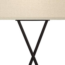 Load image into Gallery viewer, Megan Modern Table Lamps Set of 2 with Hotel Style USB Charging Port LED Bronze Metal Rectangular Fabric Shade for Living Room Bedroom - Franklin Iron Works