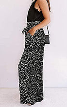 Load image into Gallery viewer, ECOWISH Womens Palazzo Pants Wide Leg Trousers with Pockets High Waist Casual Loose Flowy Pants with Belt Coffee Small