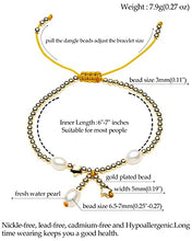 Load image into Gallery viewer, Jewever 14k Gold Over Copper with Freshwater Cultured Pearl Bracelets for Women Star Bracelet Jewelry Gift (5.5-7")