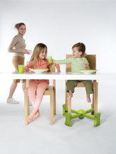 Load image into Gallery viewer, KABOOST Booster Seat for Dining Table, Green - Goes Under The Chair - Portable Chair Booster for Toddlers and Grown Ups