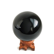 Load image into Gallery viewer, Mina Heal Obsidian Crystal Ball 60 mm / 2.4" for Scrying Mirror, Fengshui, Meditation, Crystal Healing, Divination Sphere, Home Decoration, 100% Natural and Genuine