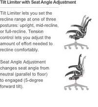 Load image into Gallery viewer, Herman Miller Aeron Task Chair: Tilt Limiter - PostureFit SL - Fully Adj Arm - Black Vinyl Armpad - Carpet Caster