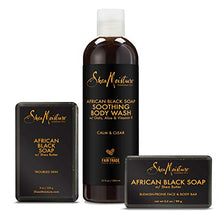 Load image into Gallery viewer, SheaMoisture Bath Face Skin care Kit Body Cleanser for Dull Skin African Black Soap Made with Fair Trade Shea Butter, Aloe Vera, 3 Count