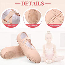 Load image into Gallery viewer, SATINIOR 3 Pairs Ballet Shoes for Girls Toddlers Practice Shoes Ballet Shoe Yoga Shoes 3 Colors Ballet Slippers Flats for Toddler Kids Dancing (9 Toddler) Black, Pink and Beige