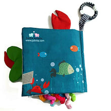 Load image into Gallery viewer, Fish Soft Cloth Book, Crinkle Baby Books Toys Shark Tails Soft Activity Early Education Toy for Babies,Toddlers,Infants,Kids, Teether Ring,Teething Baby Book Baby Shark,Octopus, Ocean Sea Animal Books