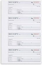 Load image into Gallery viewer, Blue Summit Supplies Triplicate Receipt Book, 5 Pack, 3 Part Carbonless Payment Receipt Books for Money, Rent, or Cash with White/Yellow/Pink Copies, 11 x 7.5 inch, 100 per Book, 500 Total