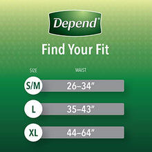 Load image into Gallery viewer, Depend FIT-FLEX Incontinence Underwear for Men, Maximum Absorbency, Disposable, L, Grey, 52 Count (2 Packs of 26) (Packaging May Vary)