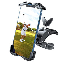 Load image into Gallery viewer, TOPGO Golf Cart Phone Holder, No Shaking Cell Mount Holder for Bike, One-Handed Pick and Place Bike Phone Holder for Handlebars, Compatible with iPhone 13 and All 4.7-6.8" Devices