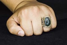 Load image into Gallery viewer, Falcon Jewelry 925 Sterling Silver Mens Ring, Moss Agate Natural Gemstone, Free Express SHİPPİNG