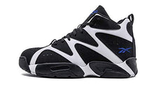 Load image into Gallery viewer, Reebok Kamikaze I Mid Big Kids Shoes White/Black/Blue v61797 (6.5 M US)