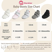 Load image into Gallery viewer, Meckior Infant Baby Boys Girls Cotton Booties Winter Fleece Warm Cozy Socks Soft Bottom Newborn Toddle First Walkers Crib Shoes with Grippers