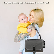 Load image into Gallery viewer, Portable Changing Pad, Waterproof Detachable Travel Changing pad for Newborn Girl Boy, Baby Changing Mat with Wipes Pocket & Shoulder Strap Foldable Diaper Changing pad, Baby Shower Gifts