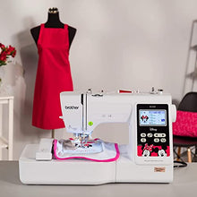 Load image into Gallery viewer, Sewing starter kit including 26 Gutermann sewing thread 100m spools and a Brother sewing machine. Sewing kit for adults with sewing thread and Brother PE550D 4” x 4” Embroidery Machine