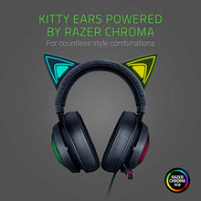 Load image into Gallery viewer, Razer Kraken Kitty RGB USB Gaming Headset: THX 7.1 Spatial Surround Sound - Chroma RGB Lighting - Retractable Active Noise Cancelling Mic - Lightweight Aluminum Frame - For PC - Classic Black