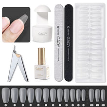 Load image into Gallery viewer, GAOY Nail Tips and Glue Gel Nail Kit, Gel Extension Acrylic Nail Set with UV Light, 300Pcs Press On Matte Coffin Nails and Tools