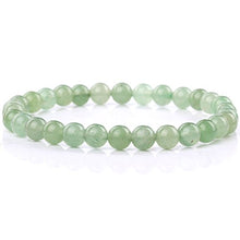 Load image into Gallery viewer, jennysun2010 Handmade Natural Green Aventurine Gemstone Smooth Round Loose Beads 6mm Stretchy Bracelet Healing 7'' Inches Wrist ( 30pcs Beads in The Bracelet )