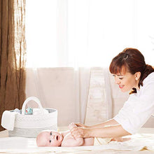 Load image into Gallery viewer, Luxury Little Baby Diaper Caddy Organizer - Rope Nursery Storage Bin for Boys and Girls - Large Tote Bag & Car Organizer with Removable Inserts - Baby Shower Gift Basket - Newborn Registry Must Haves