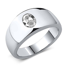 Load image into Gallery viewer, Gem Stone King 1.50 Ct Oval White Topaz 925 Sterling Silver Men's Ring (Size 12)