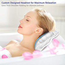 Load image into Gallery viewer, Luxury Bath Pillow Bathtub Pillow - Bath Tub Cushion for Head, Neck, Shoulder and Back Support, Hot Tub Head Rest Bath Accessories for Women & Men, Relaxation Spa Gifts Home and Travel