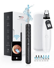 Load image into Gallery viewer, BEBIRDPRO Ear Wax Removal Tool with HD Camera and 6 LED Lights, Ear Wax Removal Tool Camera with IP67,Ear Camera and Wax Remover, for iOS, Android Phones, with Blackhead Vacuum R3 PRO Black