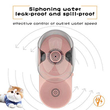 Load image into Gallery viewer, LeYoMiao Cat Dog Water Bowl Dispenser, Upgraded Automatic Pet Feeder with Non-Rust Spring, Stylish Cat Fountain Water Bowl Gravity Waterer for Cats Dogs 2.8L (Pink)