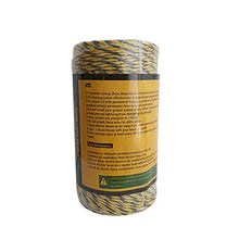 Load image into Gallery viewer, Farmerry 656 Feet 200 Meter Yellow/Black Electric Fence Polywire, 6 Stainless Steel Conductors, Easy to Install Electric Fencing - 1 Roll