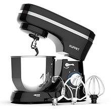 Load image into Gallery viewer, KUPPET Stand Mixer, 8-Speed Electric Mixer, Tilt-Head Food Mixer with Dough Hook, Wire Whip & Beater, 4.7QT Stainless Steel Bowl, Black