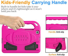Load image into Gallery viewer, BMOUO for Samsung Galaxy Tab A 8.0 Case 2019 SM-T290/T295, Tab A 8.0 2019 Case with Screen Protector, Shockproof Light Weight Handle Stand Galaxy Tab A 8.0 inch 2019 Kids Case Without S Pen - Rose