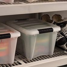 Load image into Gallery viewer, IRIS USA TB-17 19 Quart Stack & Pull Box, Multi-Purpose Storage Bin, 6 Pack, Pearl