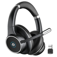 Load image into Gallery viewer, Bluetooth Headset with Microphone, eMeet ENC Noise Cancelling Headphones with 4 Mics, All Day Battery & Comfortable Design PC Headset, Dual-Bluetooth/Dongle/USB Connection for PC/Mac/Tablet/Cell Phone