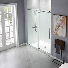 Load image into Gallery viewer, WOODBRIDGE MSDC4876-B Frameless Sliding Glass Shower Door | 44"-48"W x 76"H | Brushed Nickel Finish