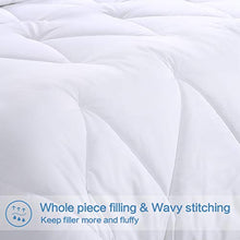 Load image into Gallery viewer, Starcast All Season Twin Size Soft Quilted Down Alternative Comforter 100% Cotton Cover Reversible Duvet Insert with Corner Tabs,Stand Alone Warm Lightweight Fluffy Hypoallergenic,64x88 inch,White