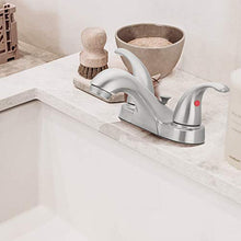 Load image into Gallery viewer, Aqua Vista 15-B42WP-BN-AV Two Handle Bathroom Sink Faucet, Brushed Nickel
