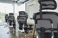 Load image into Gallery viewer, Eurotech Seating Ergohuman High Leather Seat/Mesh Back Swivel Chair, Black